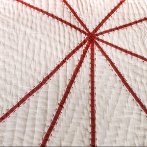 RED LINES OVER WHITE QUILT SET - We Are Polen